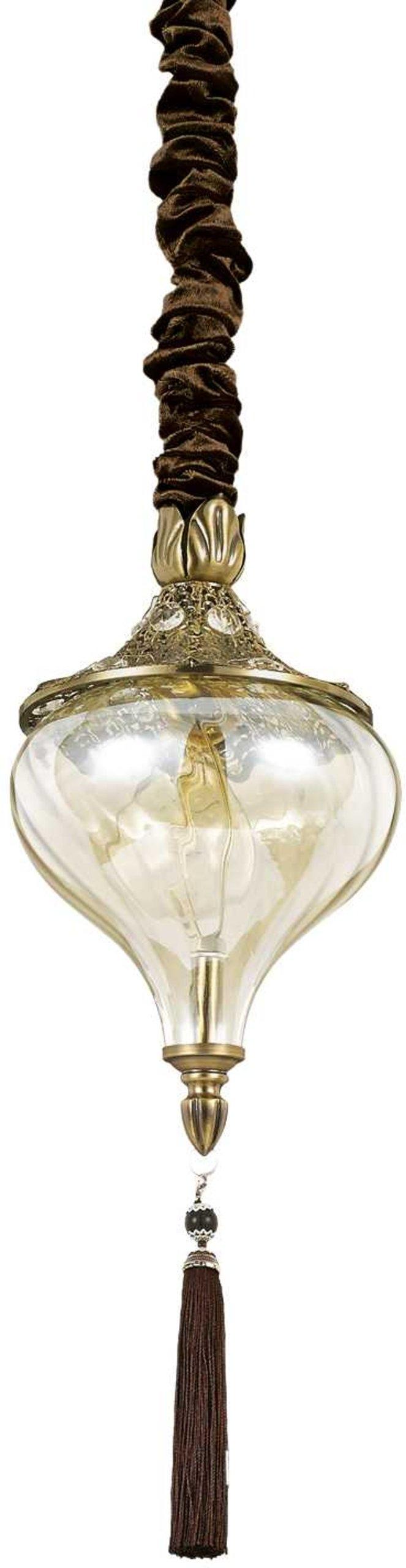 Elegant Harem Pendel Lampe i Metal og Glas - Max 60W