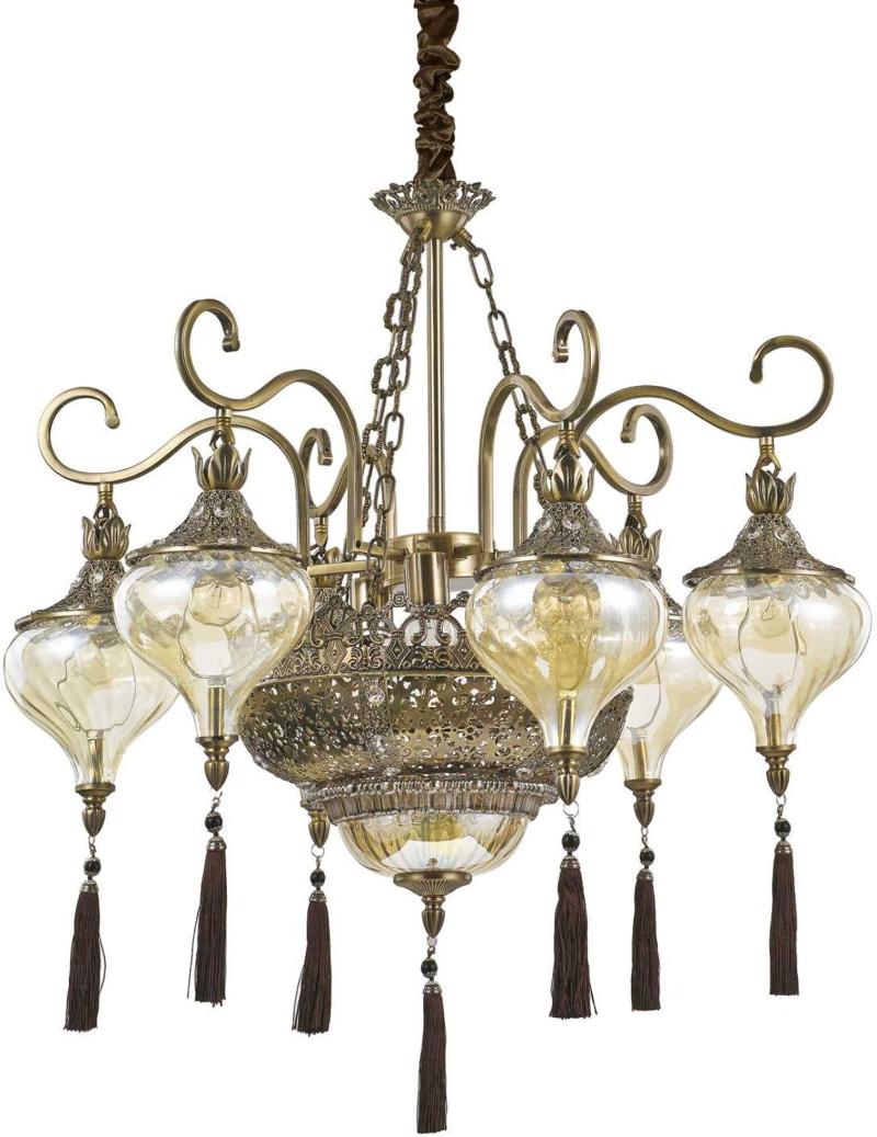Harem Pendel Lampe i Brændt Metal og Glas - Eksklusiv Design