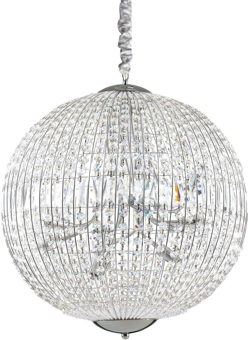 Luxor Pendel Lampe i Krom med Krystaller - Elegance til Hjemmet