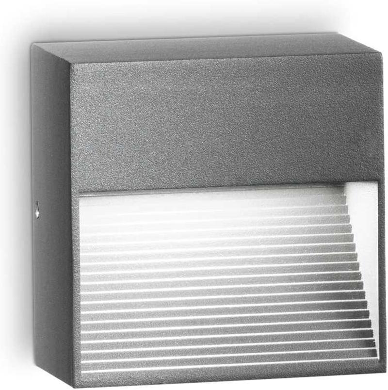 Down  Udendørs Væglampe  G9 Max     28w  G9  Antracit  Aluminium  Metal  L85xh85xb50mm