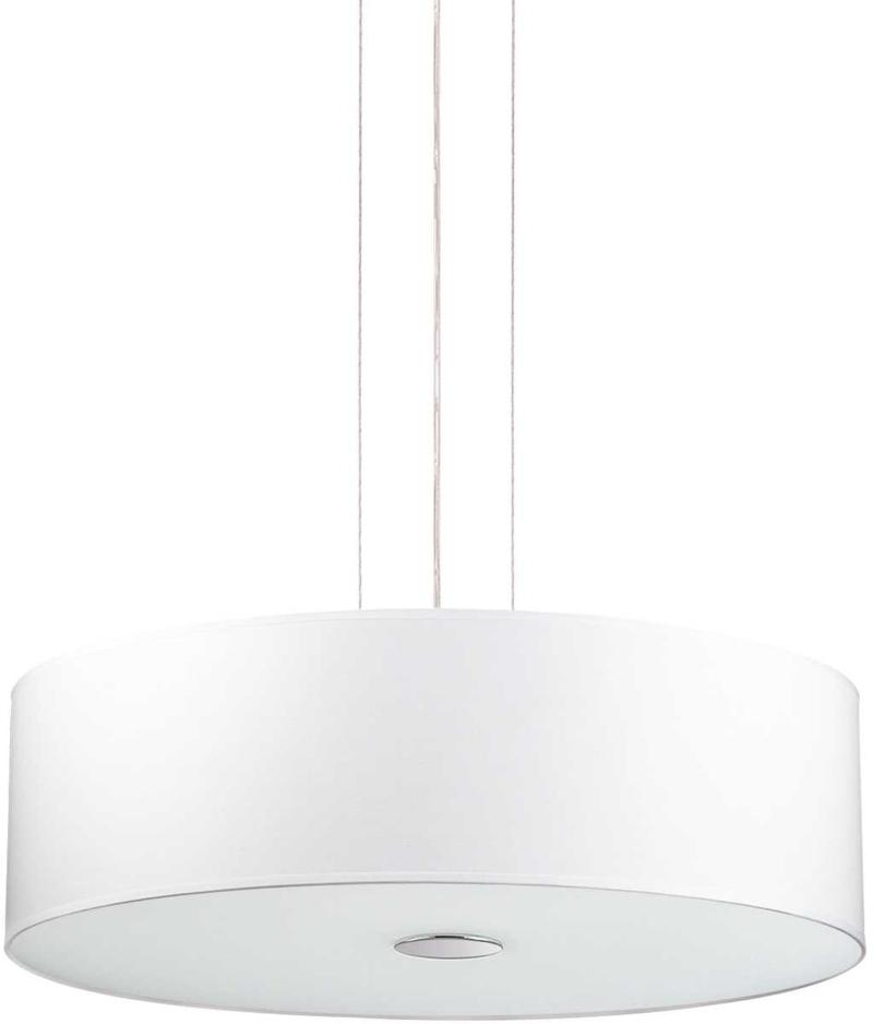 Woody Pendel Lampe i Hvid Krom og Glas - Stilfuld Belysning