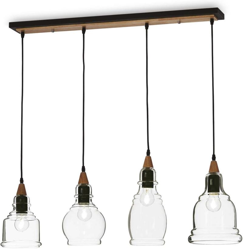 Gretel Pendel Lampe i Sort Metal og Glas - Elegant Belysning