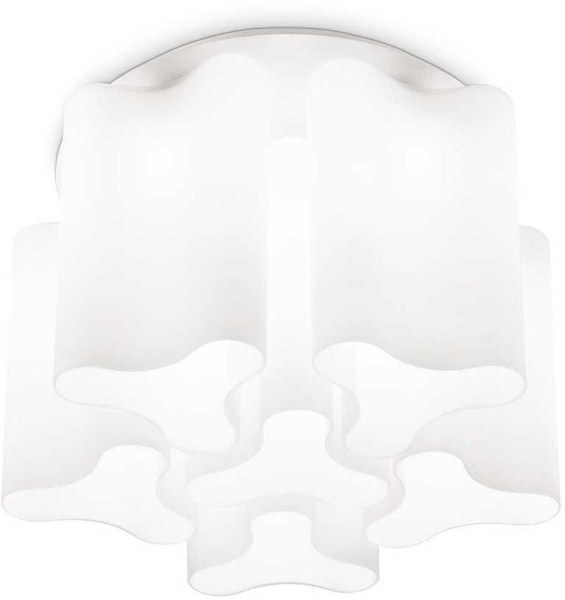 Elegant Compo Loftslampe i Hvid Metal og Glas - 60W