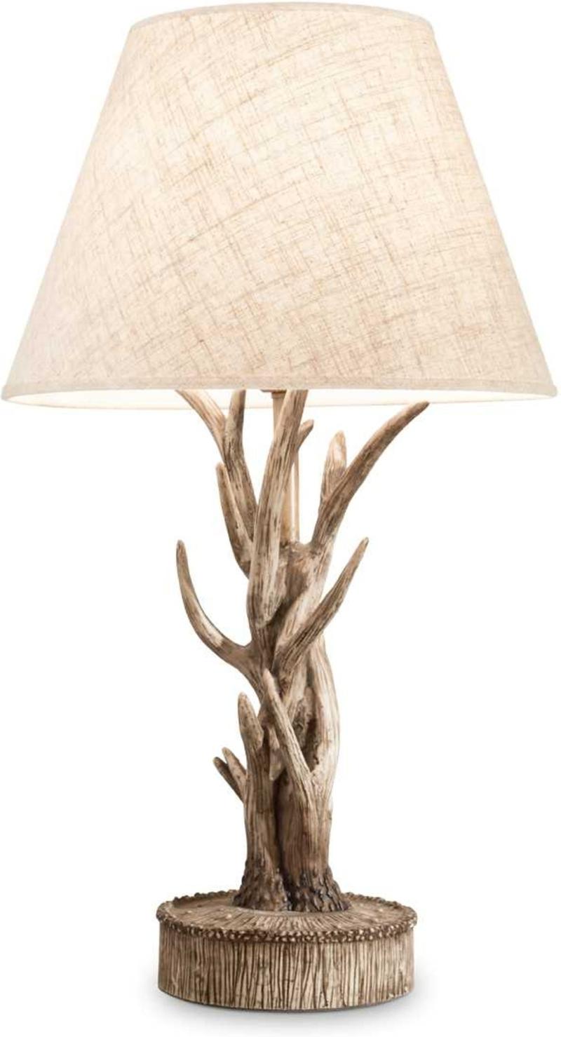 Chalet Bordlampe i Beige Træ og Metal - Elegant Indretning