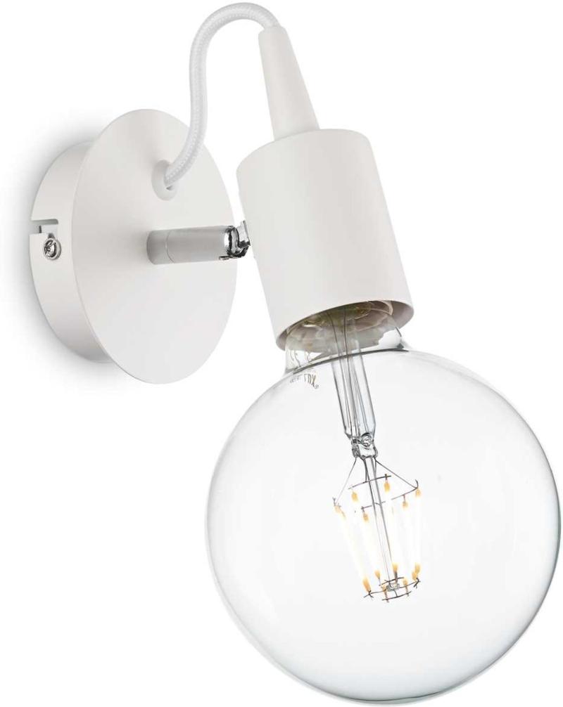 Edison Væglampe E27 Max 60w E27 Hvid Metal Stof L120xh270xb250mm