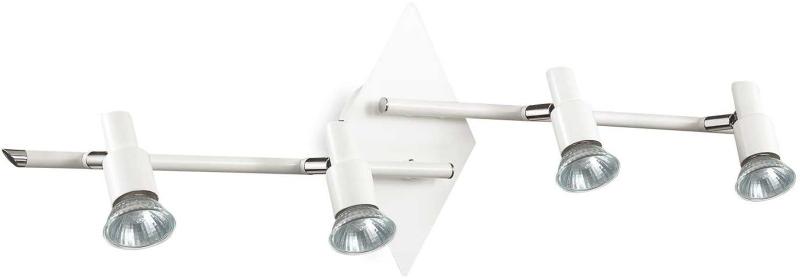 Elegant Slem Loftslampe i Hvid Metal - Ideel til Dit Hjem