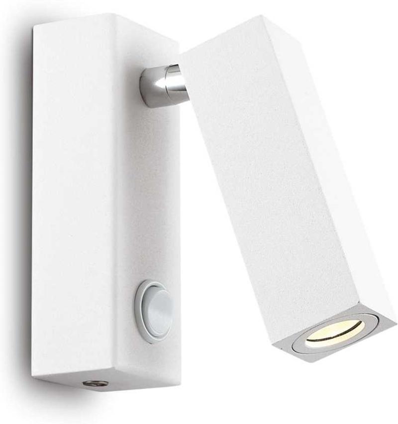 Elegant Page Væglampe i Hvid Metal med LED 3W