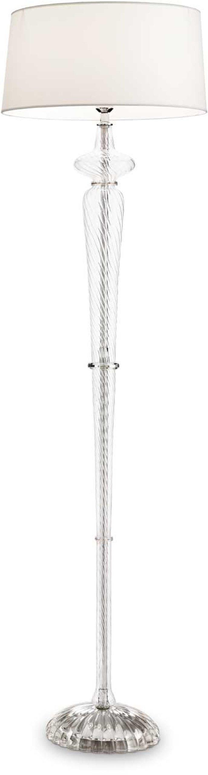 Forcola Gulvlampe i Hvid Krom - Elegant Belysning