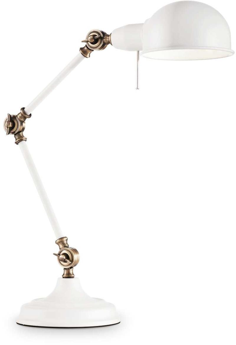 Truman Bordlampe i Hvid Metal - Elegant Belysning