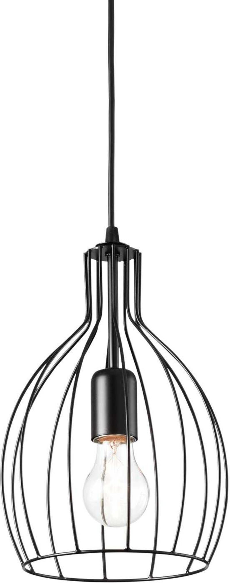 Ampolla  Pendel Lampe  E27 Max     60w  E27  Sort  Metal  ø205xhmin450 Max1140mm