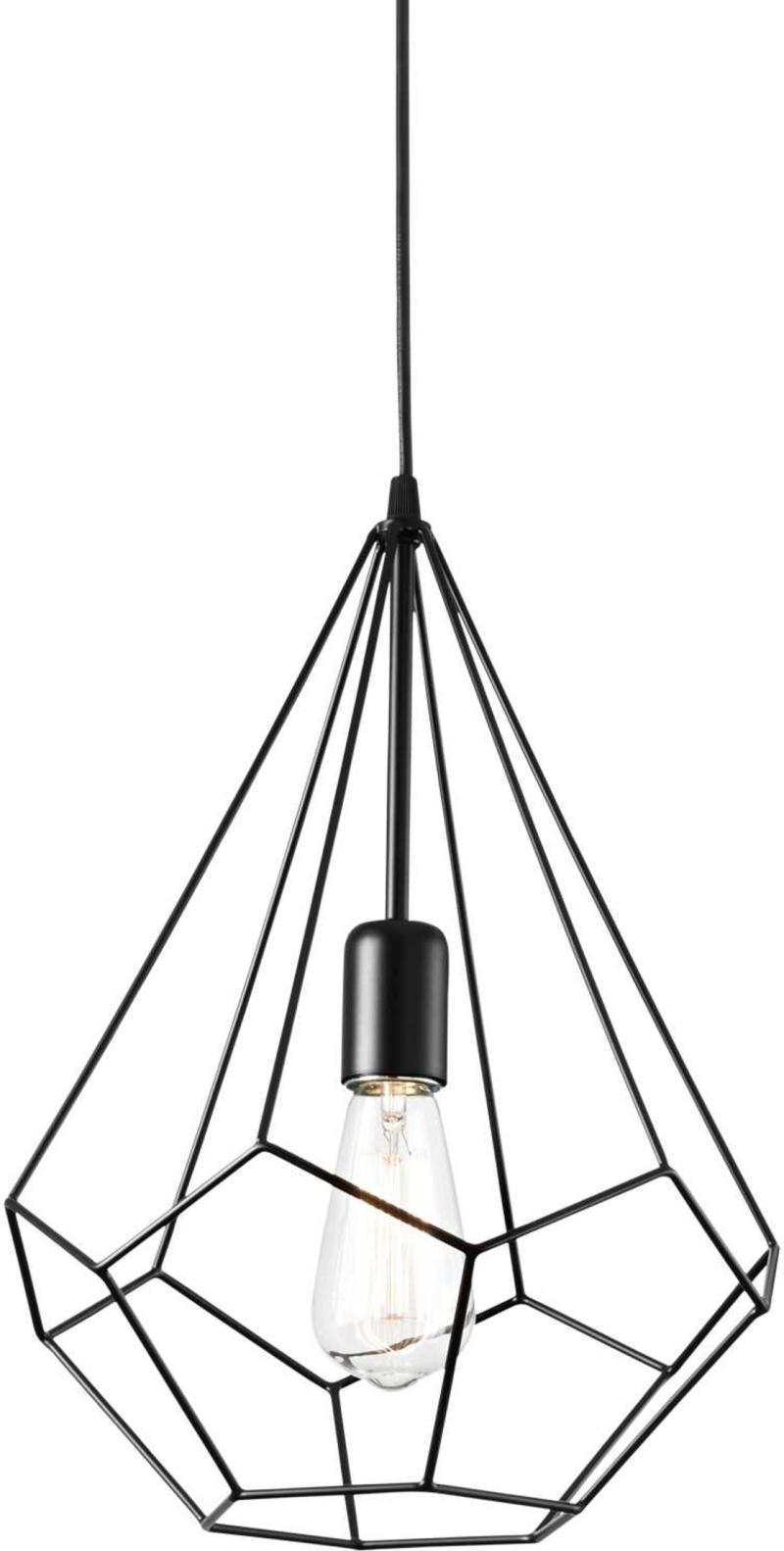 Ampolla Pendel Lampe i Sort Metal - Elegant Belysning