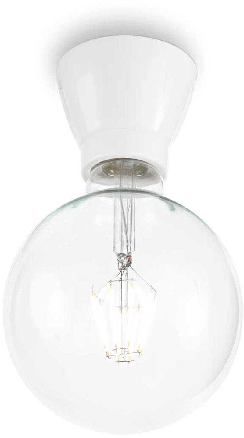 Elegant Winery Loftslampe i Hvid Keramik - Max 60W