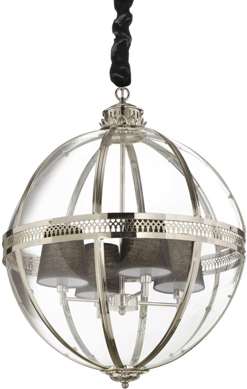 World Pendel Lampe i Krom og Glas - Elegant Belysning