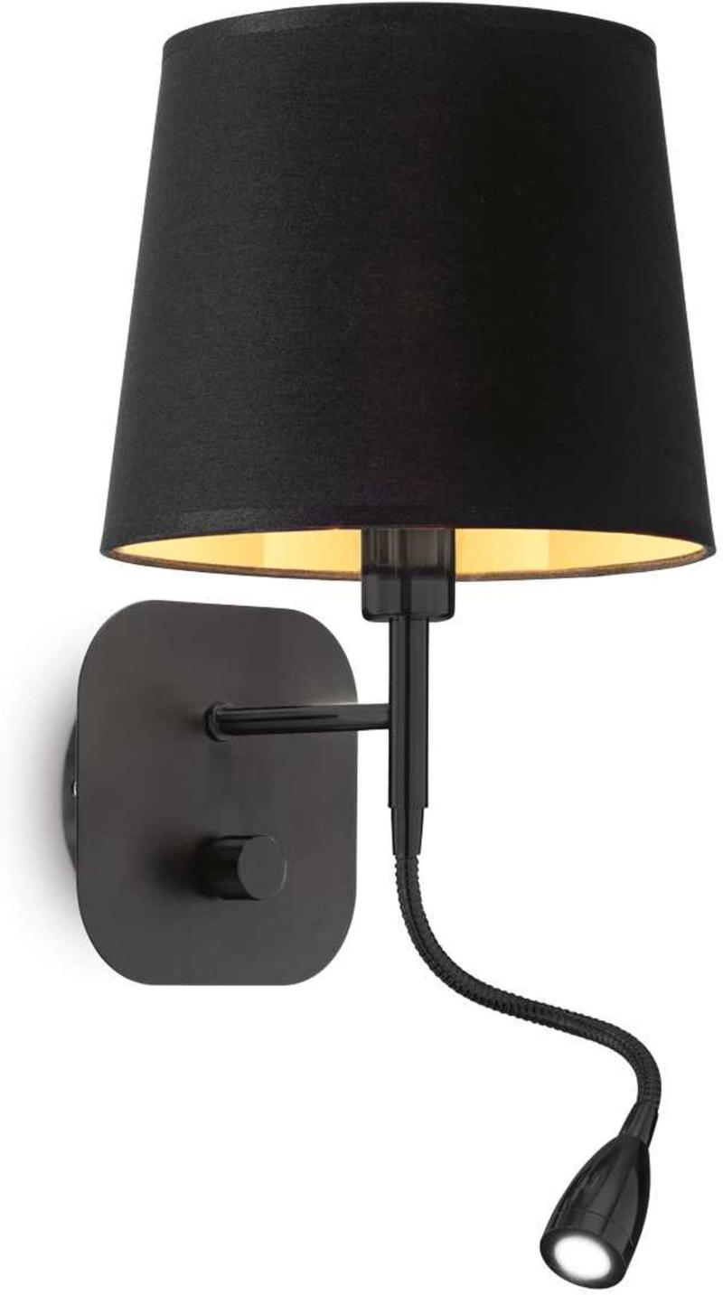 Nordik Væglampe E14 LED i Sort Metal – Elegant Belysning