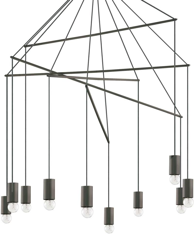 Pop Pendel Lampe E27 Max 10 60w E27 Sort Metal ø900xhmin1050 Max1870mm