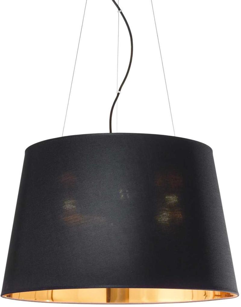 Nordik Pendel Lampe i Sort Stof - Elegant Belysning