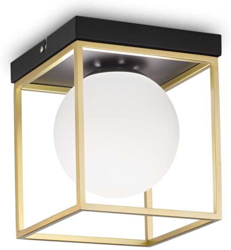 Lingotto Loftslampe i Messing og Sort Metal - Elegant Belysning