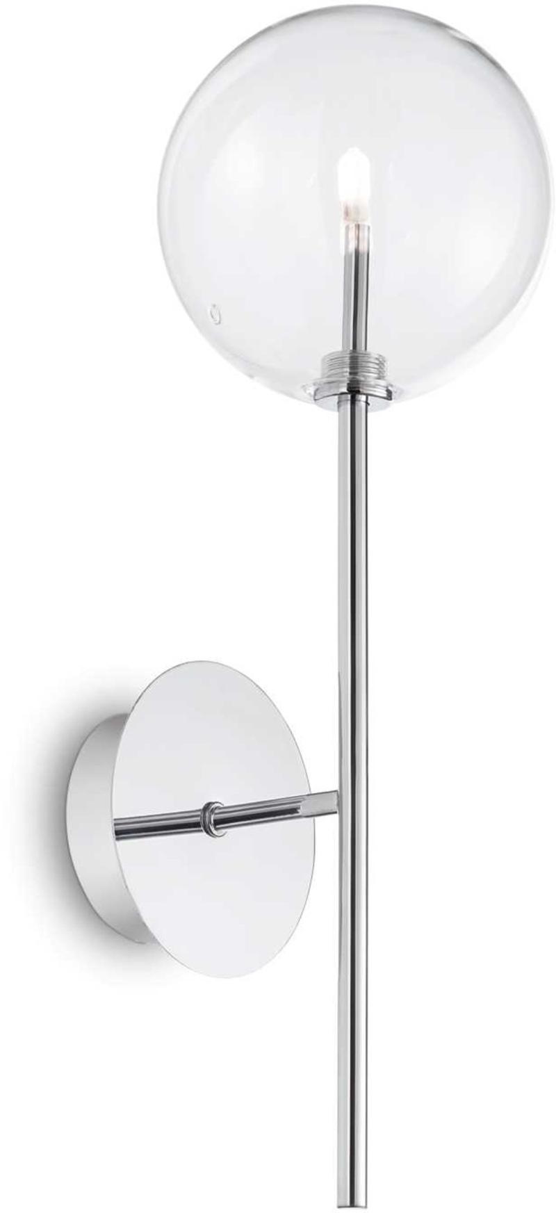 Equinoxe Væglampe G4 Max 2w G4 Krom Metal Glas L130xh300xb180mm