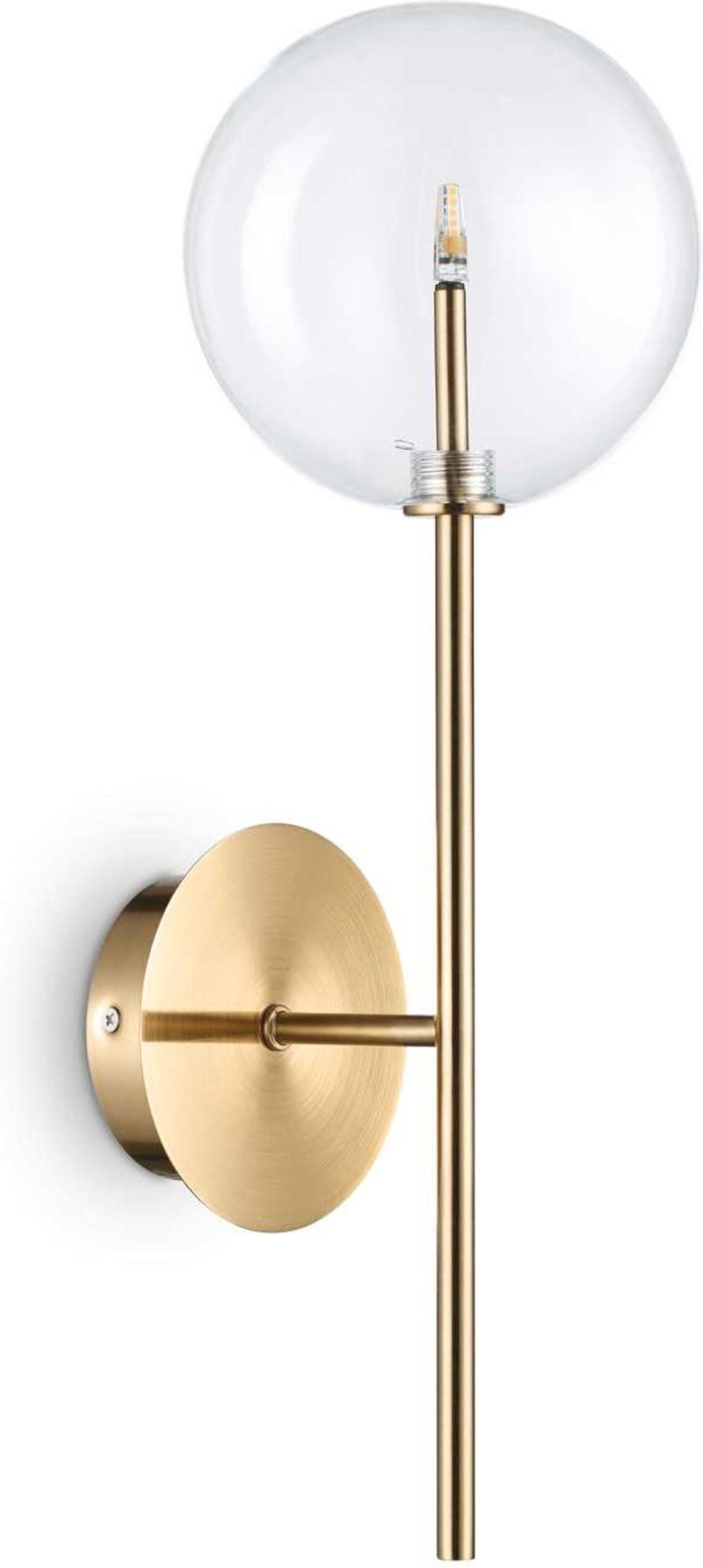 Elegant Equinoxe Væglampe i Messing og Glas 2W