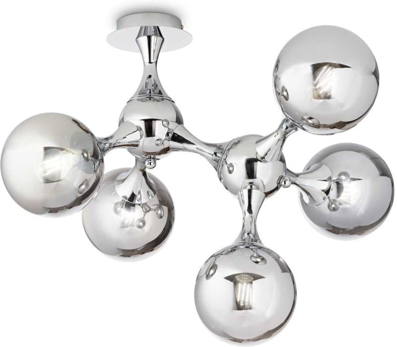 Nodi Loftslampe i Krom og Glas - Moderne Belysning