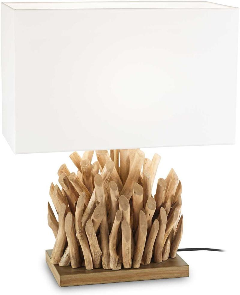 Snell Bordlampe E27 - Elegant Hvid Træ Design