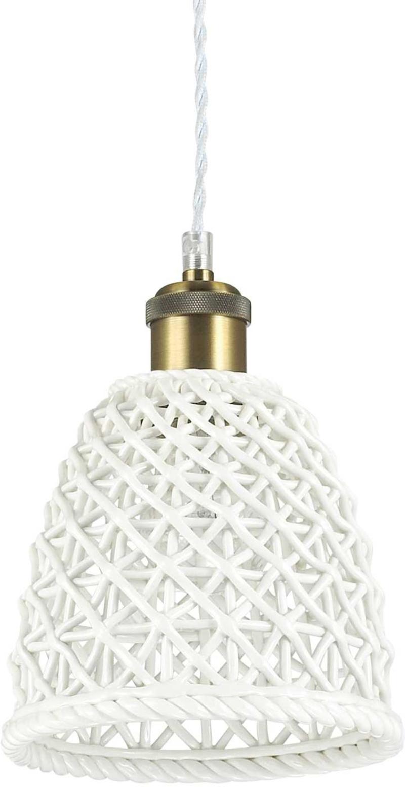 Lugano Pendel Lampe - Elegant Hvid Metal og Keramik