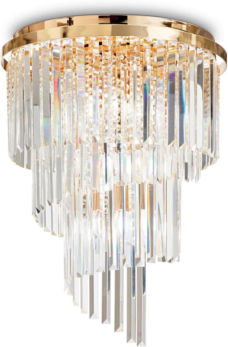 Carlton Loftlampe E14 - Elegant Guld Metal & Glas 500mm