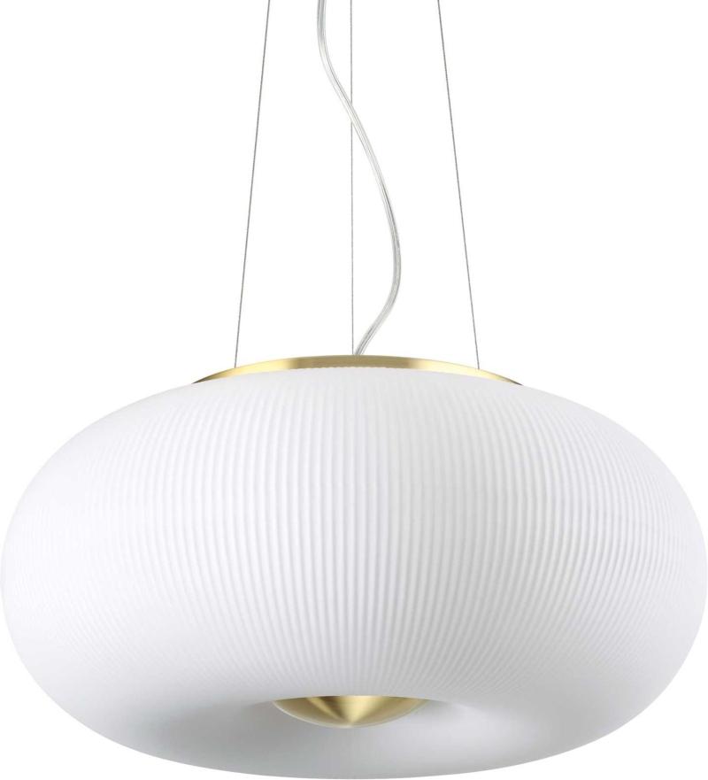 Arizona Pendel Lampe i Hvid og Messing - Elegant Belysning