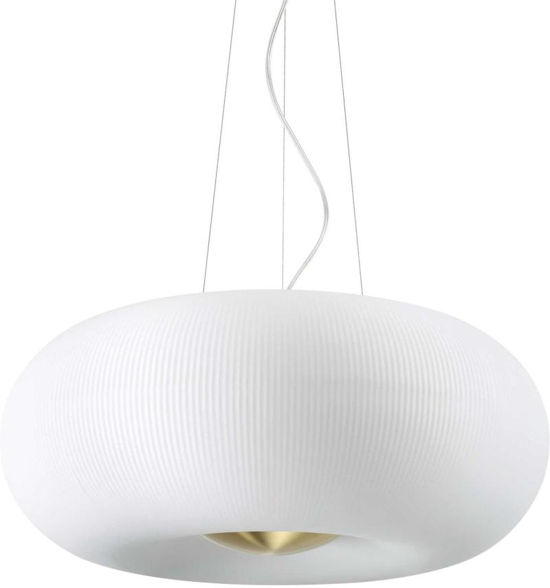 Arizona Pendel Lampe i Hvid og Messing - Elegant Belysning