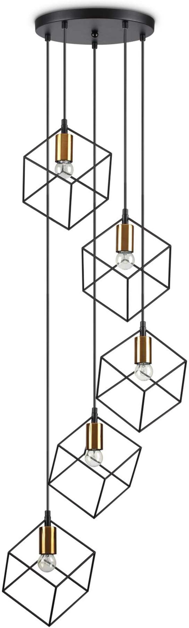 Ice Pendel Lampe i Sort Metal - Elegant Belysning