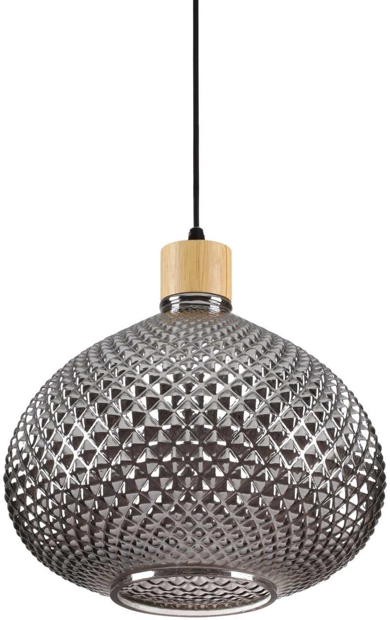 Bergen Pendel Lampe i Røg Sort Glas - Elegant Belysning