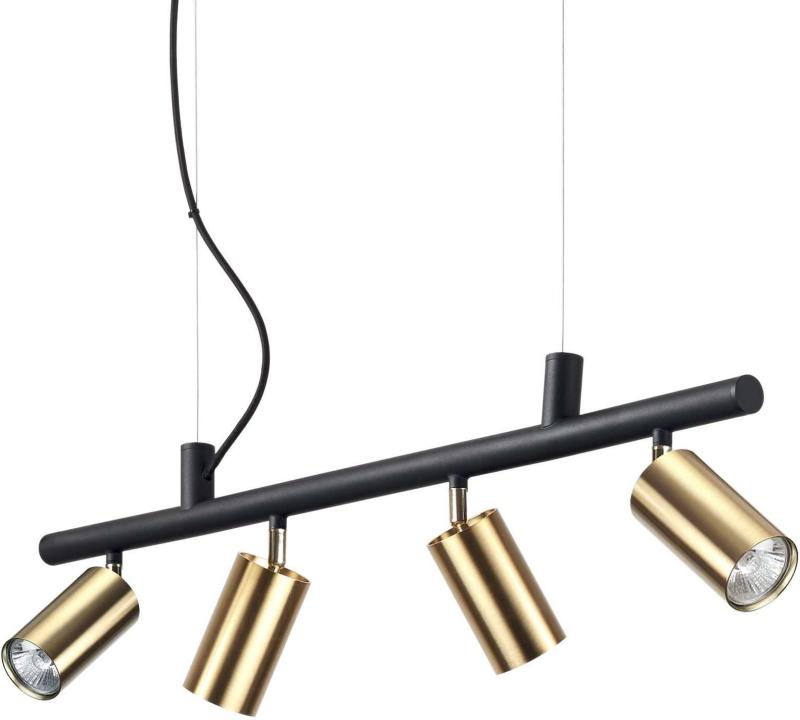Elegant Dynamite Pendel Lampe i Messing og Sort Metal