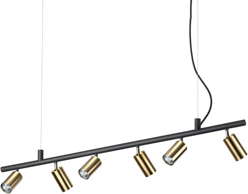 Dynamite Pendel Lampe i Messing og Sort Metal