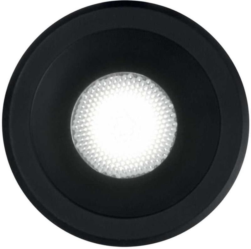 Virus Indbygningslampe 3W LED - Sort Aluminium
