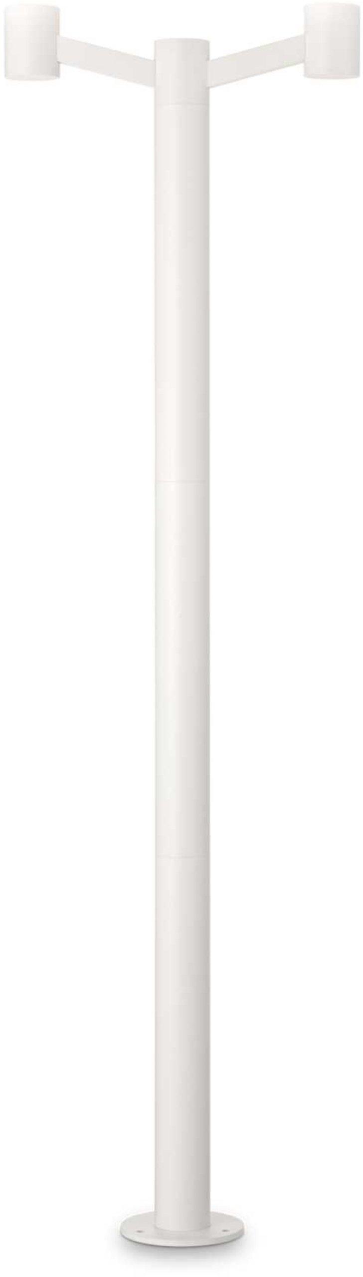 Clio Udendørs Gulvlampe i Hvid Aluminium - Elegant Belysning
