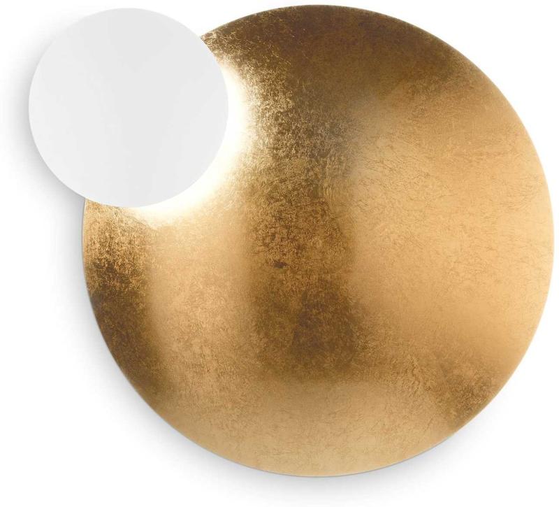 Eclissi Væglampe Led 28w Led Guld Hvid Metal ø650xb120mm