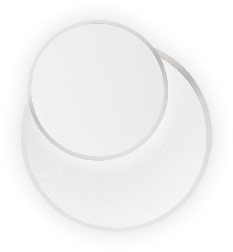 Elegant Pouche Væglampe i Hvid Metal - Rund LED 14W