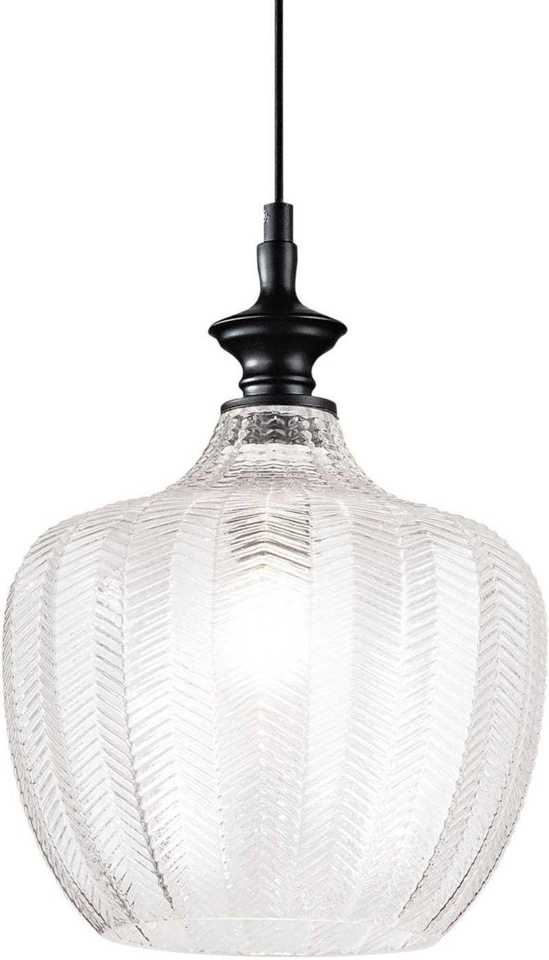 Elegant Lord Pendel Lampe i Sort Glas og Metal