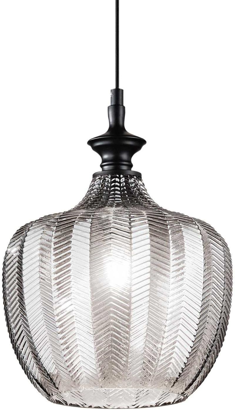 Lord Pendel Lampe E27 Max 60w E27 Røg Sort Glas Metal ø230xhmin480 Max2750mm