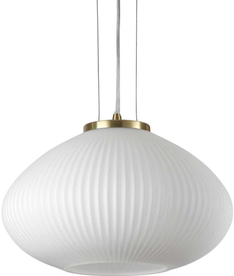 Plisse Pendel Lampe E27 Max 60w E27 Messing Metal Glas ø350xhmin290 Max2380mm