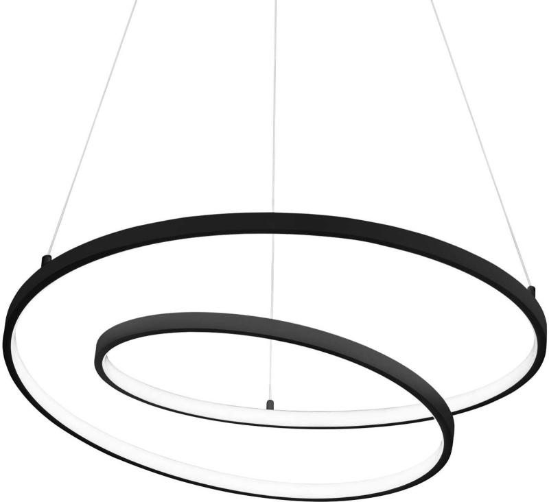 Pendel Lampe  Led 47w  Led  Sort  Metal  Plast  ø600xhmin300 Max1500mm