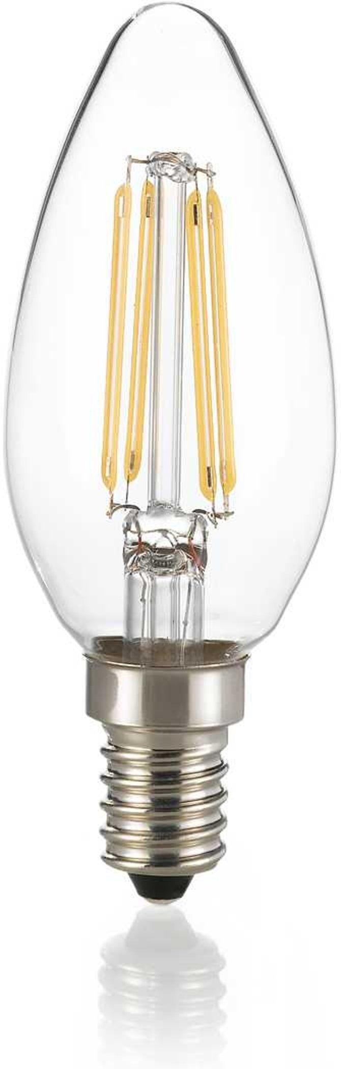 E14 Lyspære 4w E14 Gennemsigtig Kelvin: 2700 Lumen: 450 Glas ø35xh98mm