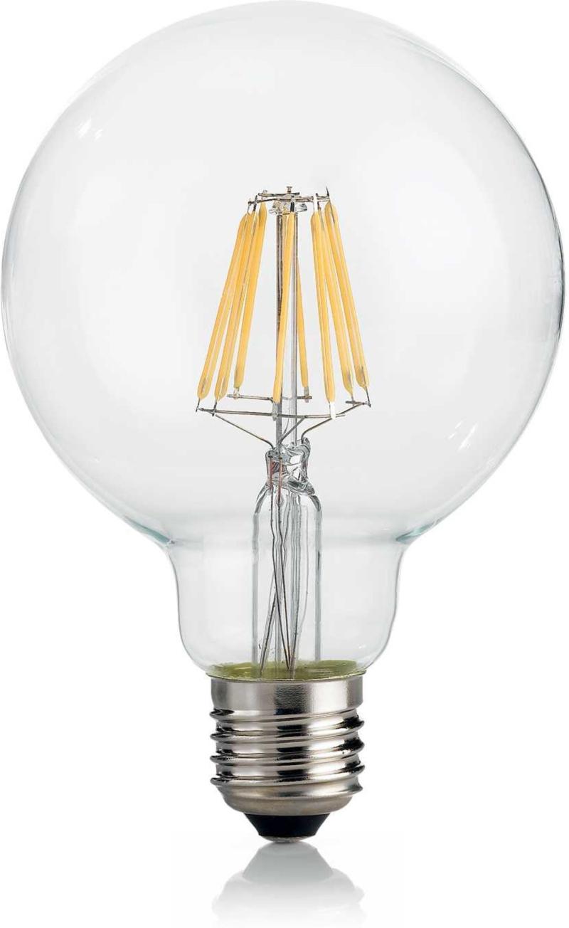 E27 Lyspære 8w E27 Gennemsigtig Kelvin: 3000 Lumen: 860 Glas ø95xh135mm