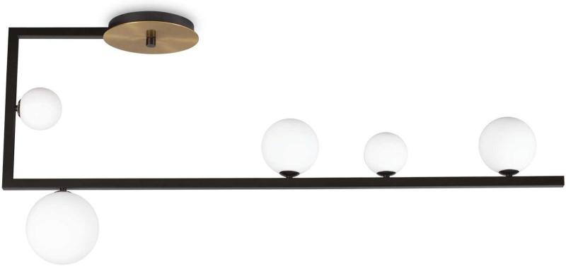 Elegant Birds Loftlampe i Sort Metal og Glas - Max 15W