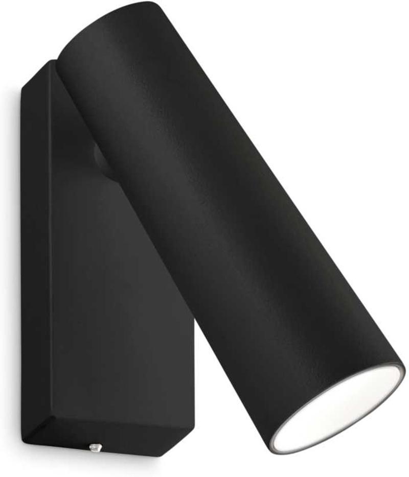 Pipe  Væglampe  Led 7w  Led  Sort Hvid  Metal  Aluminium  L40xh105xb125mm