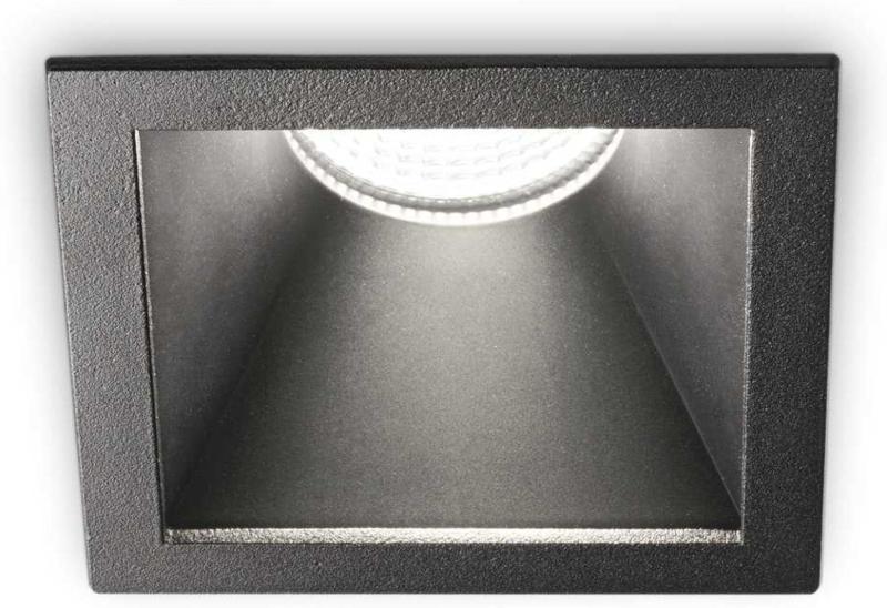 Moderne indbygningslampe i sort aluminium - 11W LED 2700K