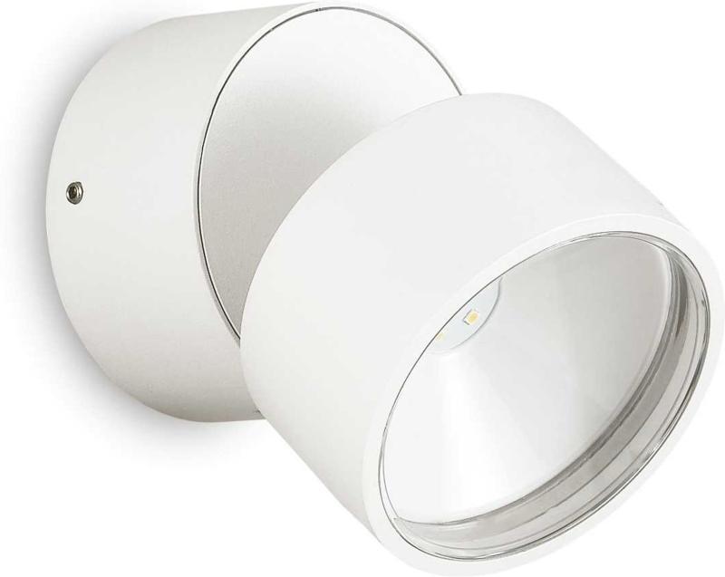 Omega Round Udendørs Væglampe Led 7w Led Hvid 3000 Kelvin Metal Glas ø90xb85mm