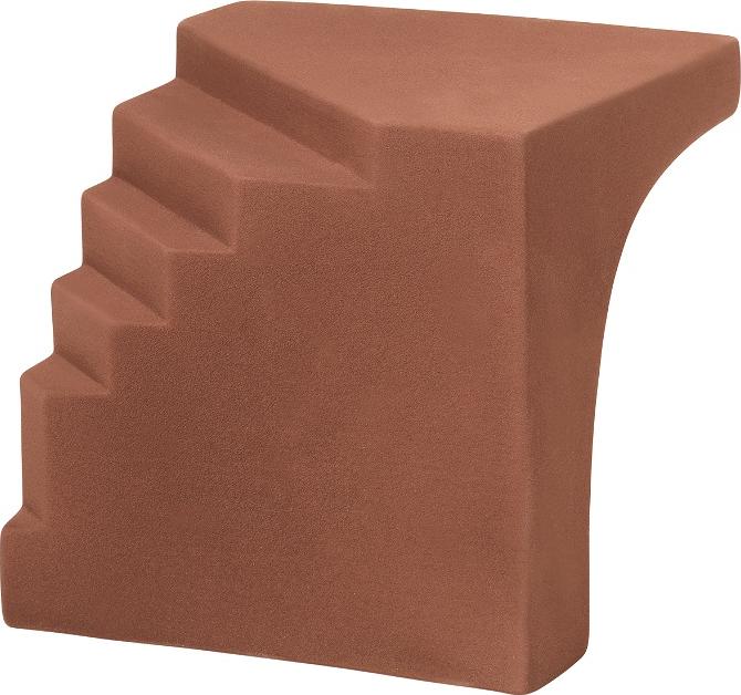 Rød Trappeskulptur i Terracotta - Unik Dekoration