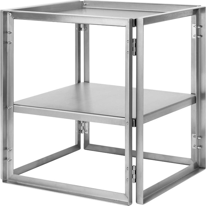 Foldable  Sidebord  Rustfrit Stål  H44x40x40