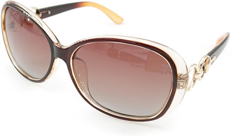 Cateye Solbrille til Dame med Etui - Brun Elegance